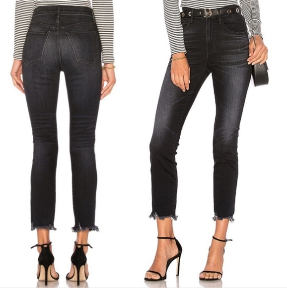3x1 NYC High Rise Frayed Hem Ankle Length Skinny Jeans - Picture 1 of 12